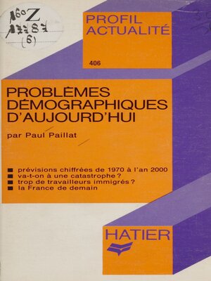 cover image of Problèmes démographiques d'aujourd'hui